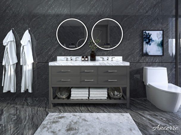 Elizabeth 60 In. Bath Vanity Set In Sapphire Gray