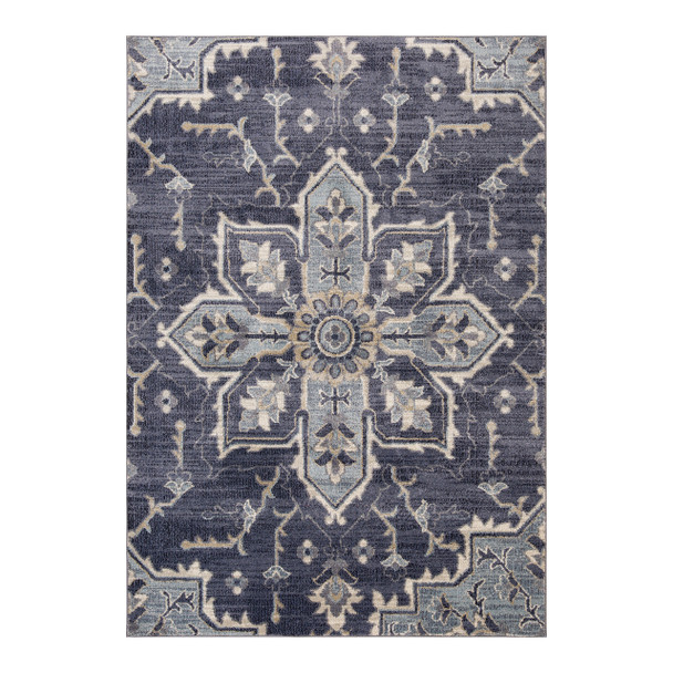 Amer Rugs Jordan Eva JOR-12 Purple Power-Loomed Area Rugs