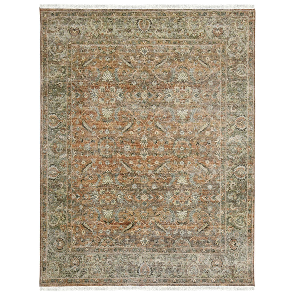 Amer Rugs Milano Brenda MIL-6 Orange/Sage Hand-Knotted Area Rugs