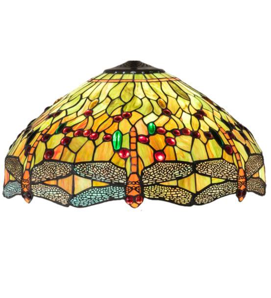 Meyda 20" Wide Tiffany Hanginghead Dragonfly Shade