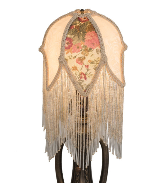 Meyda 7"w Fabric & Fringe Tulip Shade