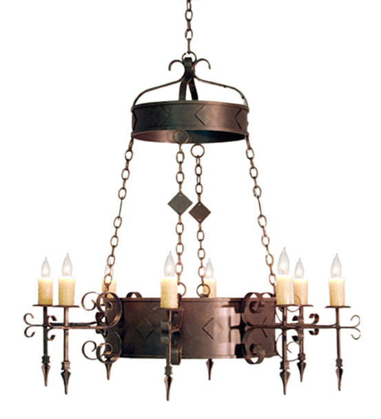 Meyda 48" Wide Diamante 8 Light Chandelier