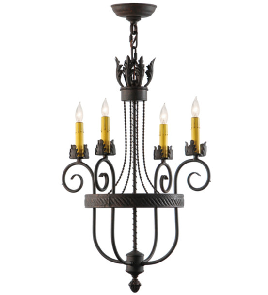 Meyda 18" Wide Antonia 4 Light Chandelier