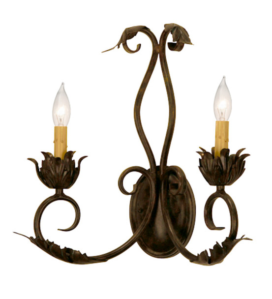 Meyda 16" Wide Felicia 2 Light Wall Sconce