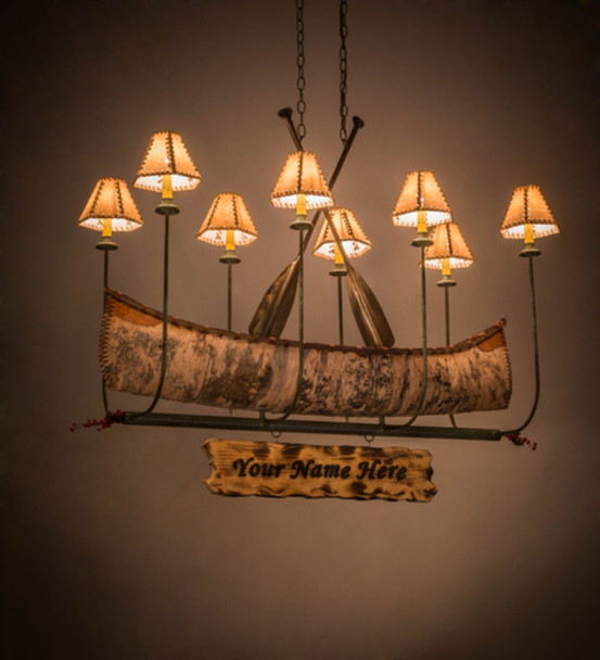 Meyda 51"l Personalized Canoe 8 Lt Chandelier