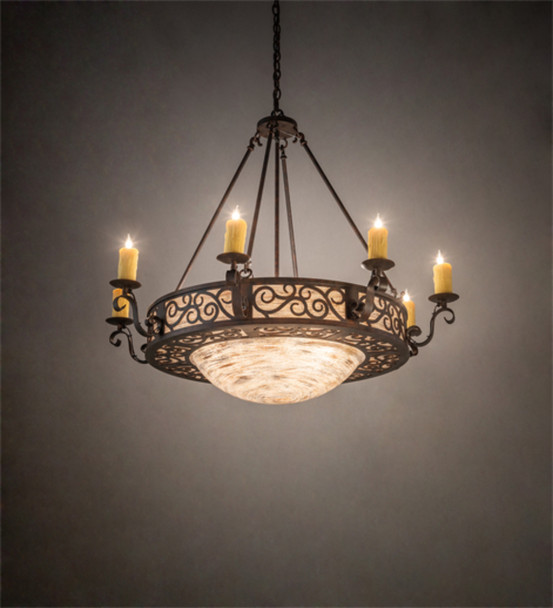 Meyda 42" Wide Delano 8 Light Bowl Chandelier