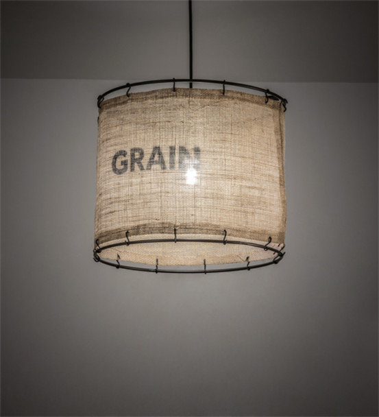 Meyda 16" Wide Empire Grain Sack Pendant