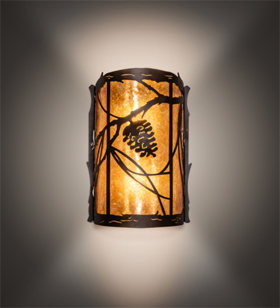 Meyda 10" Wide Whispering Pines Left Wall Sconce - 220298