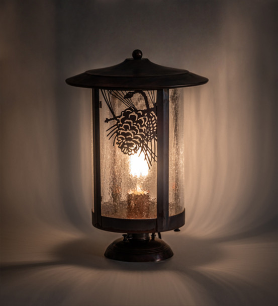 Meyda 10" Wide Fulton Winter Pine Pier Mount