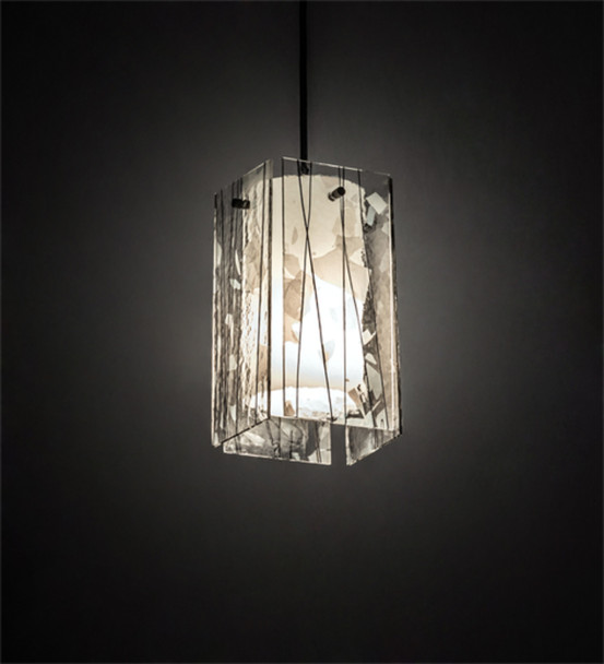 Meyda 5" Square Metro Fusion Branches Quadrato Mini Pendant