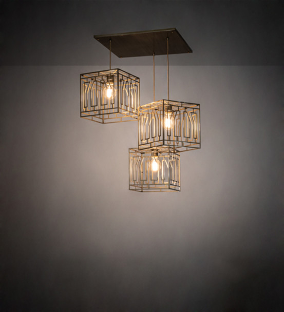 Meyda 32" Wide Pablo 3 Light Cascading Pendant