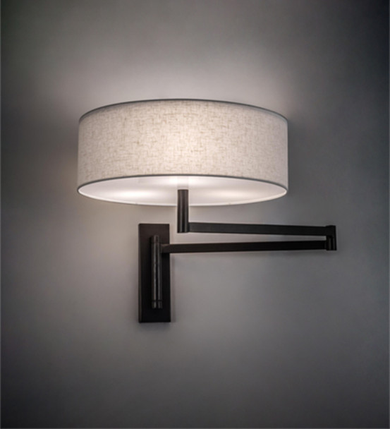 Meyda 30" Wide Cilindro Textrene Wall Sconce