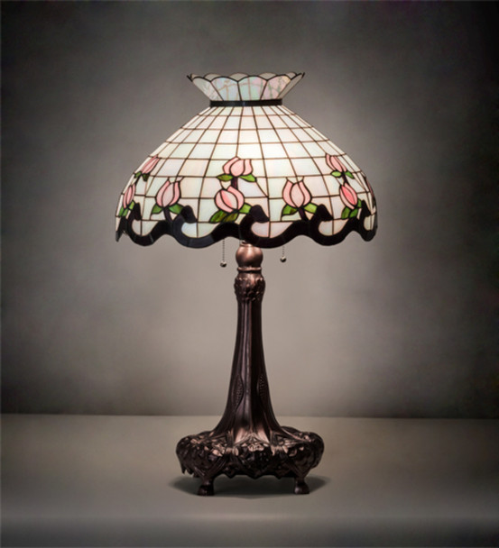Meyda 33" High Roseborder Table Lamp - 230471