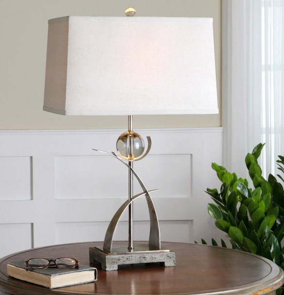 Uttermost Cortlandt Curved Metal Table Lamp