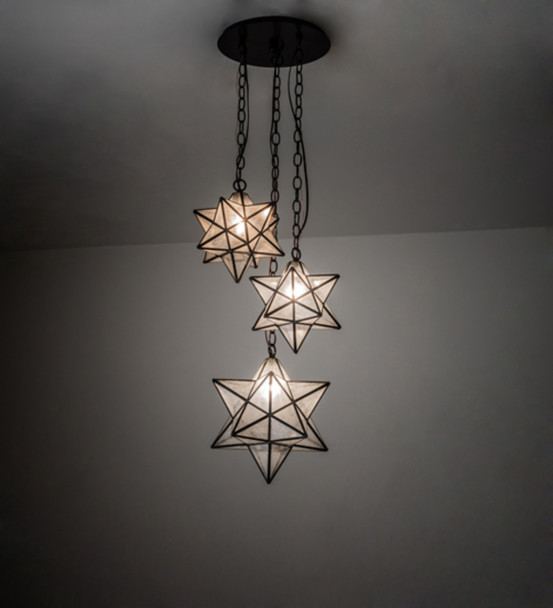 Meyda 17" Wide Moravian Star 3 Light Cascading Pendant
