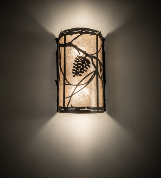 Meyda 8" Wide Whispering Pines Right Wall Sconce - 238003