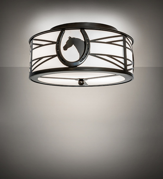 Meyda 17" Wide Horseshoe Flushmount