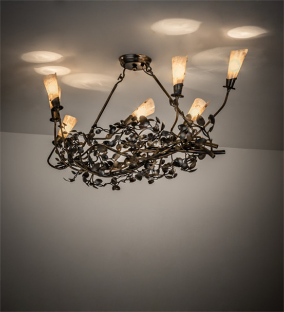 Meyda 46" Long Vinca Vine 7 Light Chandelier