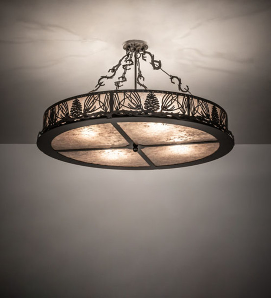 Meyda 36" Wide Mountain Pine Semi-flushmount - 245571