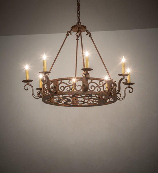 Meyda 36" Wide Delano 8 Light Chandelier