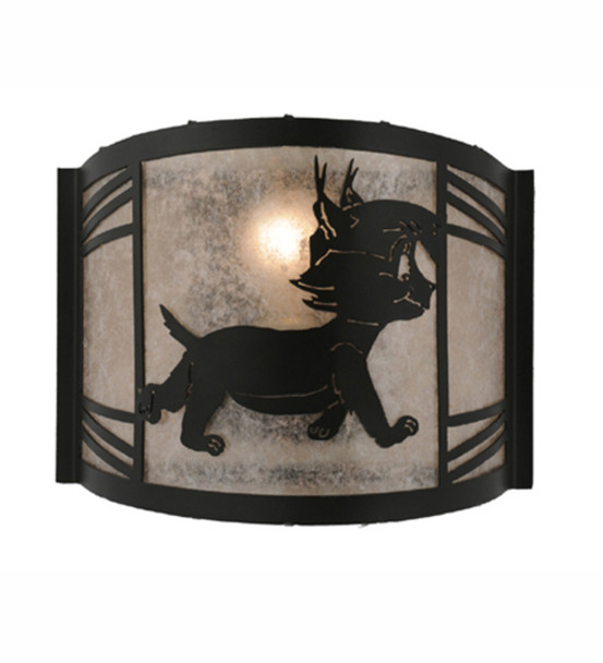 Meyda 12" Wide Lynx On The Loose Right Wall Sconce