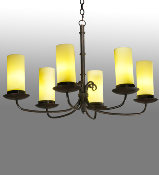 Meyda 38" Long Atria 6 Light Oblong Chandelier