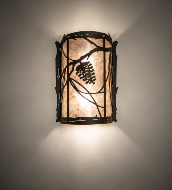 Meyda 10" Wide Whispering Pines Left Sconce