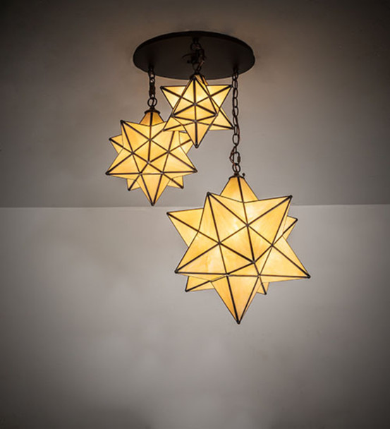 Meyda 25" Wide Moravian Star 3 Light Cascading Pendant