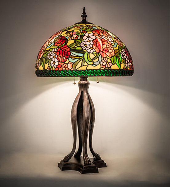 Meyda 33" High Romance Rose Table Lamp
