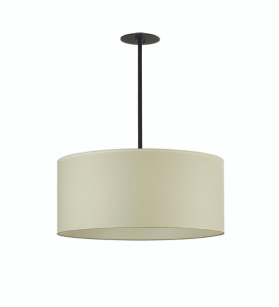 Meyda 30" Wide Cilindro Ivory Textrene Pendant