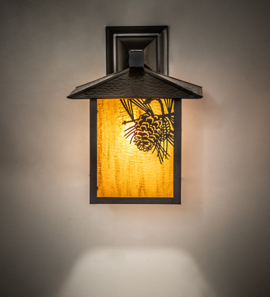 Meyda 9" Wide Seneca Winter Pine Wall Sconce