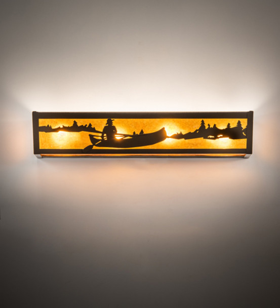 Meyda 24" Wide Canoe At Lake Vanity Light