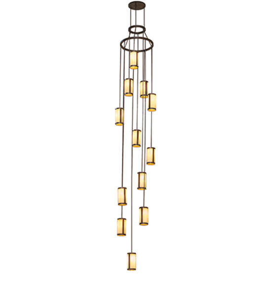 Meyda 30" Wide Cartier 12 Light Cascading Chandelier