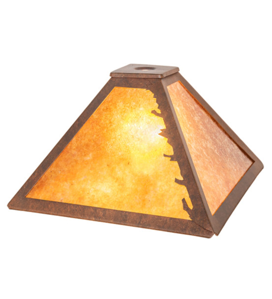 Meyda 11.5" Square Leaf Edge Shade