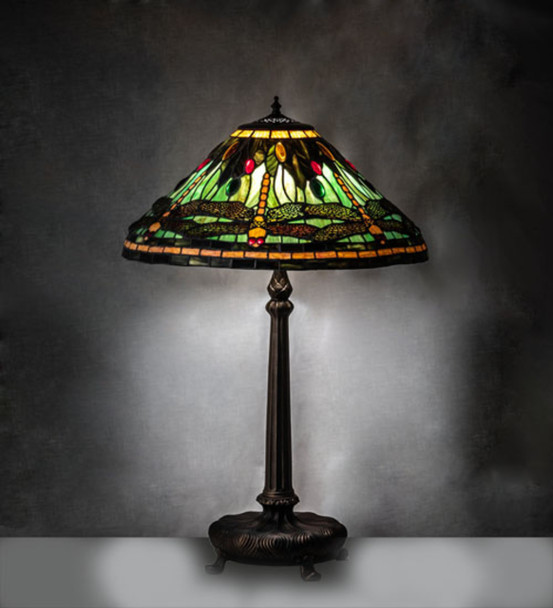 Meyda 31" High Tiffany Dragonfly Table Lamp