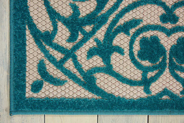Nourison Aloha ALH16 Aqua Area Rugs