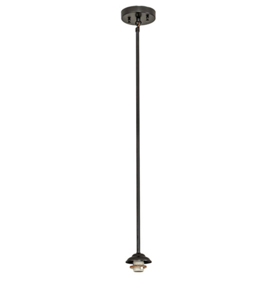 Meyda 5"w Craftsman Brown On Brass 1 Lt Pendant Hardware