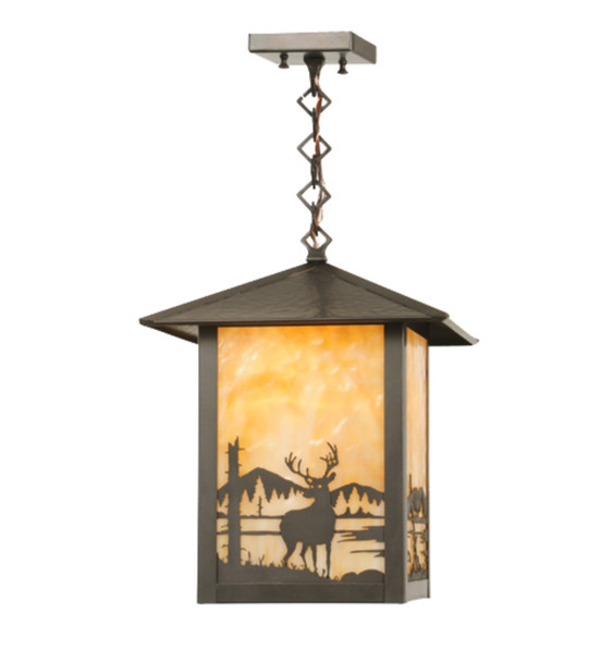 Meyda 12" Square Seneca Deer Creek Ceiling Pendant