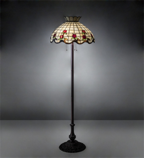 Meyda 62" High Roseborder Floor Lamp - 153948