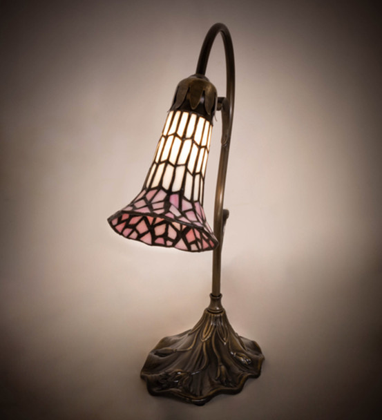 Meyda 15" High Stained Glass Pond Lily Accent Lamp - 21810