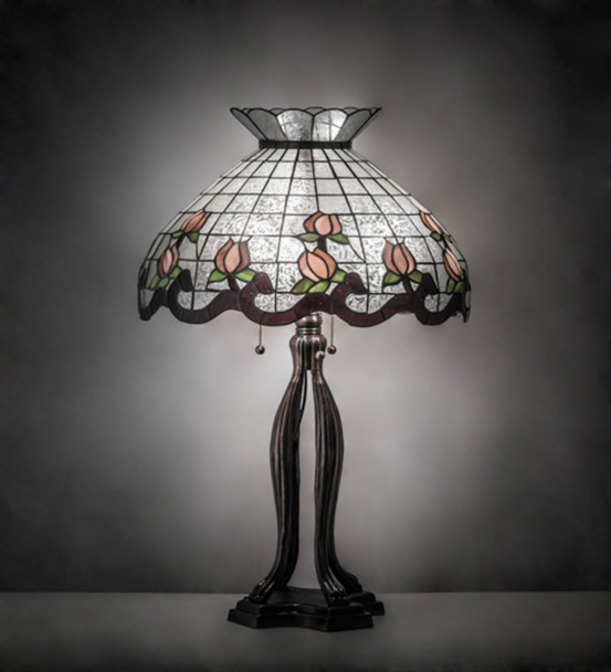 Meyda 32" High Roseborder Table Lamp - 228799