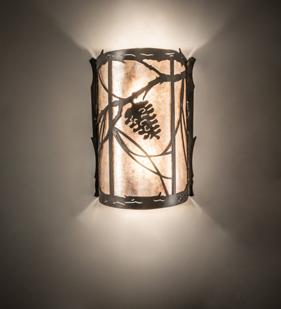 Meyda 10" Wide Whispering Pines Wall Sconce - 246792