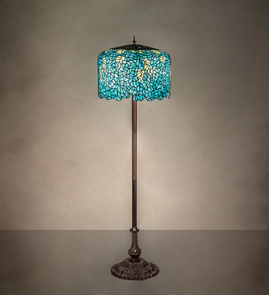 Meyda 62" High Tiffany Wisteria Floor Lamp - 252160