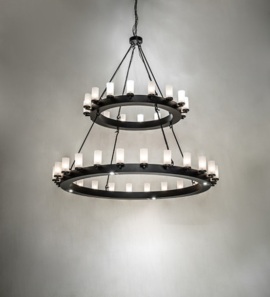 Meyda 72" Wide Noziroh Ring 40 Light Two Tier Chandelier - 252649