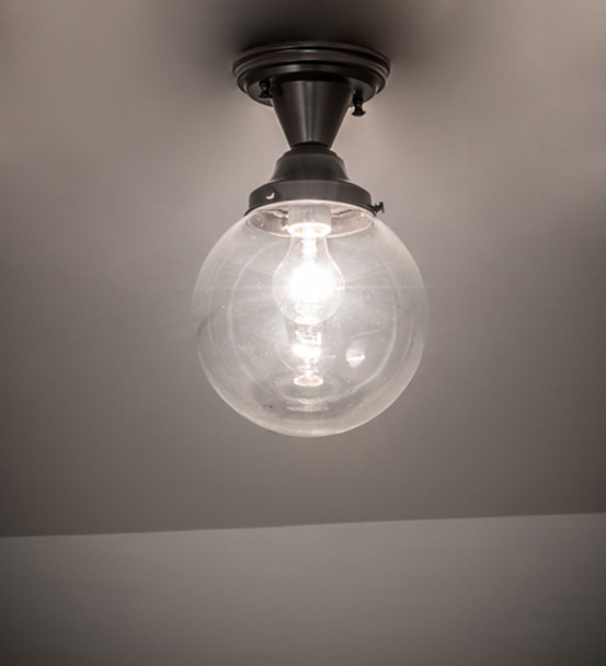 Meyda 8" Wide Revival Schoolhouse Semi-flushmount - 253880