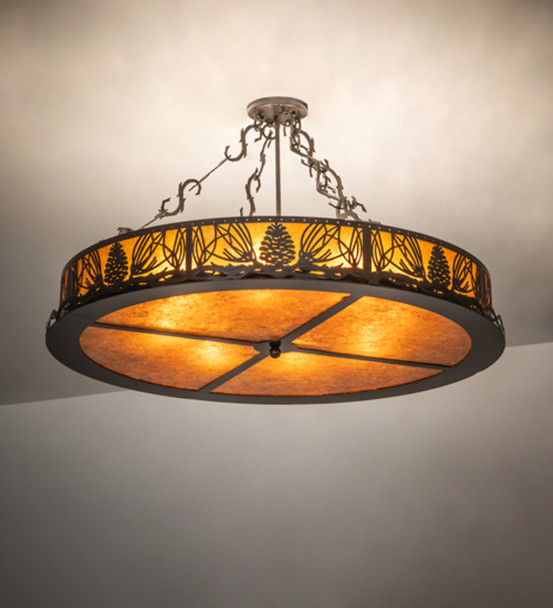 Meyda 36" Wide Mountain Pine Semi-flushmount - 254176