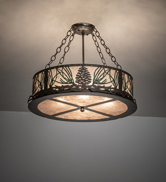 Meyda 22" Wide Mountain Pine Semi-flushmount - 254835