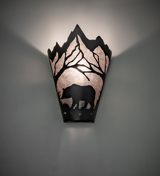 Meyda 8" Wide Bear At Dawn Wall Sconce - 258065