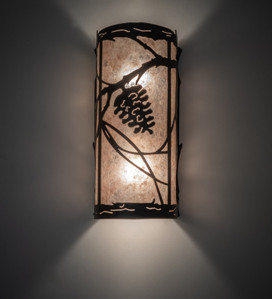 Meyda 6" Wide Whispering Pines Left Wall Sconce - 260256