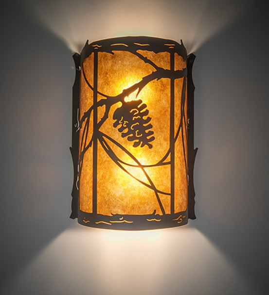 Meyda 10" Wide Whispering Pines Left Wall Sconce - 261021